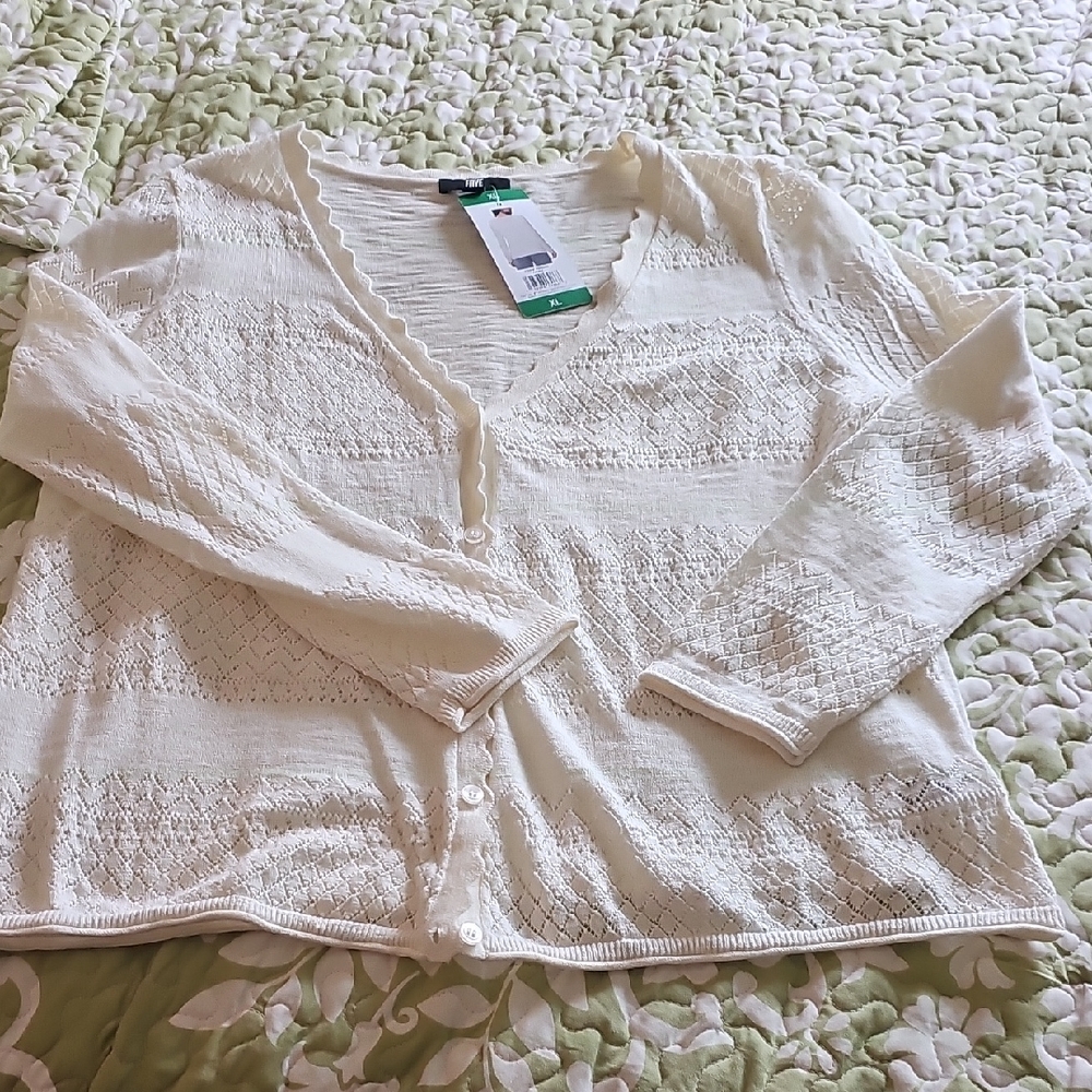 Frye Cream Lace Button Down Shirt